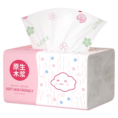 10大包460家用抽纸实惠装卫生纸餐巾纸厕所用纸厨房擦手纸厕纸巾