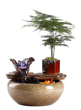 恒韵源陶瓷循环流水中式客厅