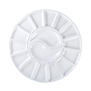 祥源美密胺餐具拼盘扇形餐盘婚宴酒席创意组合盘子套装塑料商用盘