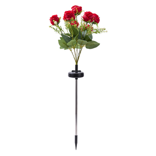 led太阳能玫瑰花装饰彩灯闪灯氛围灯2026新款过新年户外防水布置