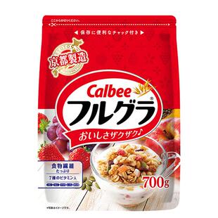 【自营】日本进口Calbee卡乐比早餐水果坚果麦片冲饮谷物原味600g
