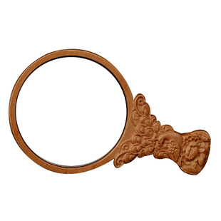 天然桃木新娘镜子玻璃结婚压箱添福婚庆用品喜庆床头平安人丁兴旺