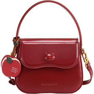 TOUTOUhellokitty三丽鸥凯蒂猫黑色斜背包小方包哈喽kt手提斜挎包