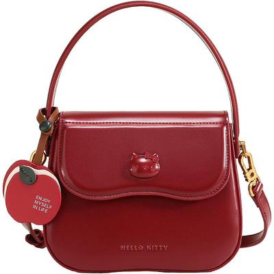 TOUTOUhellokitty三丽鸥凯蒂猫黑色斜背包小方包哈喽kt手提斜挎包
