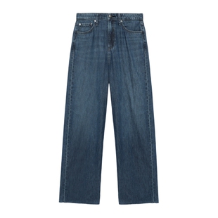 IT rag & bone女装阔腿牛仔长裤新款时尚复古宽松拖地长裤5F1FXP