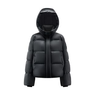 艾莱依新升级环形枕羽绒服2025冬季新款高级气质感加厚短款面包服