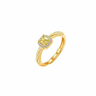 官方正品小方糖戒指女S925纯银18K金开口戒子时尚轻奢高级感38节