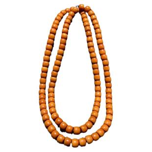 108颗老型男士橄榄核手串男款高端长串脖挂文玩项链女款直切桶珠