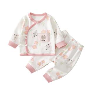 新生婴儿衣服分体套装秋冬季0到3个月初生女宝宝秋装纯棉59码a类2