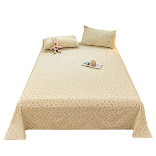 2025新款a类双层纱床单单件宿舍非全棉纯棉加厚被单人枕套三件套3