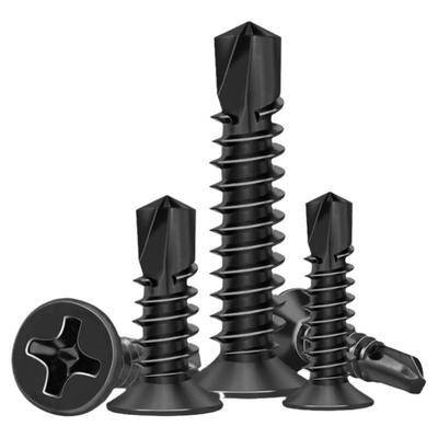 黑色410不锈钢十字沉头钻尾螺丝自攻自钻平头螺钉铁皮燕尾螺丝钉