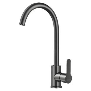 潜水艇厨房水龙头冷热不锈钢洗菜盆防喷溅台上快装可旋转水槽龙头