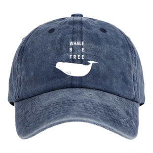 whale be free 鲸鱼自由再见苏菲动物保护拒绝表演棉棒球鸭舌帽子