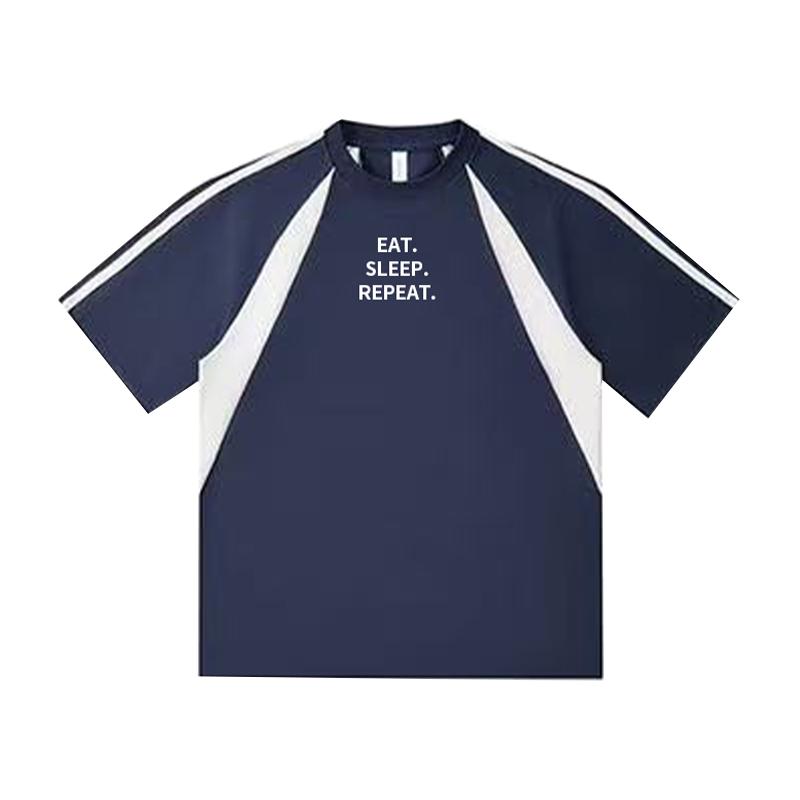 BLANKGENTLE拼接赛车服短袖T恤