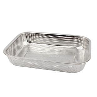包邮加厚不锈钢多用筐长方形网篮冲孔网筐沥水篮洗菜漏盆密孔漏盘