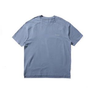 瞬时山野Monterest户外银离子抗菌圆领吸湿速干纯色宽松短袖T袖男