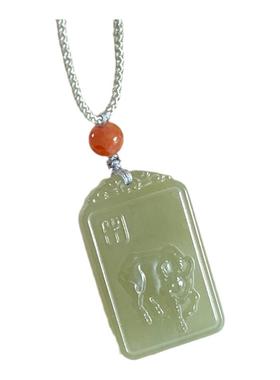 和田玉生肖牛吊坠挂件本命年项链