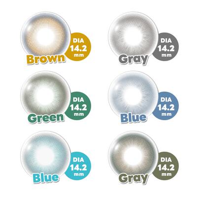 BOLLYCON日抛美瞳大小直径蓝绿色盐湖猫眼柠檬海婚礼隐形眼镜10片