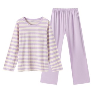 顶呱呱经典条纹家居服睡衣纯棉顶瓜瓜家居服女可出门外穿长袖套装
