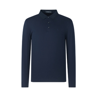 杉杉官方正品长袖t恤男纯棉2025秋季新款中年商务翻领上衣polo衫