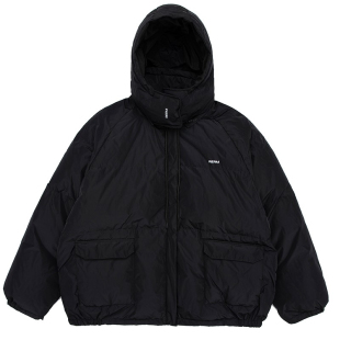 TSAS 90白鸭绒潮牌宽松加厚可拆卸连帽羽绒服男廓形户外防水外套