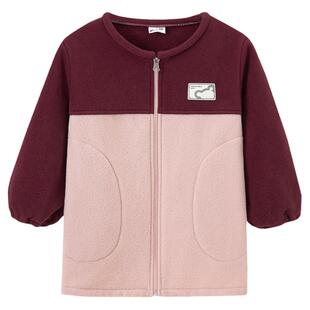 儿童秋冬罩衣加绒长袖儿童羽绒服防脏男宝宝吃饭围裙女童画画罩衫