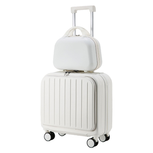 20寸行李箱小型前开盖登机箱可登机18寸可上飞机密码旅行拉杆箱女