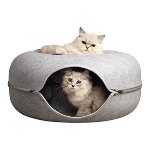 猫窝四季通用毛毡甜甜圈猫隧道猫玩具兔子窝轮胎狗窝保暖躲避猫屋