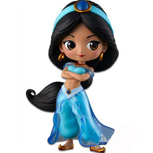 正版万代眼镜厂Qposket 迪士尼公主 茉莉阿拉丁神灯 景品手办摆件