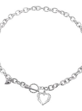 小众设计感桃心土酷风锁骨链