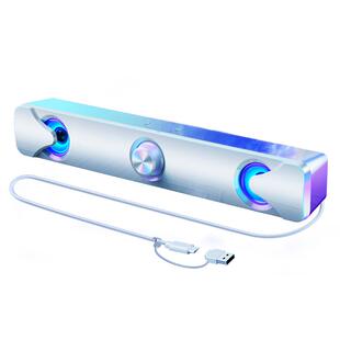 台式电脑音响一线通USB家用蓝牙有线桌面低音炮长条式音箱笔记本