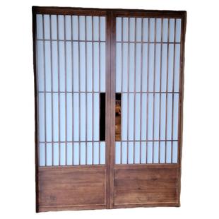 日式雪见门窗包厢屏风隔断推拉茶室实木花格榻榻米格栅障子门定制