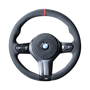 手缝方向盘套翻毛皮适用于宝马奔驰奥迪大众丰田本田理想保时捷