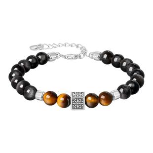 周大生情侣手链男士手串国风新中式木变石机织叠戴高级感生日礼物