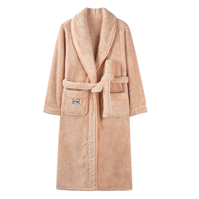 【芬腾】加大码加厚珊瑚绒睡袍女