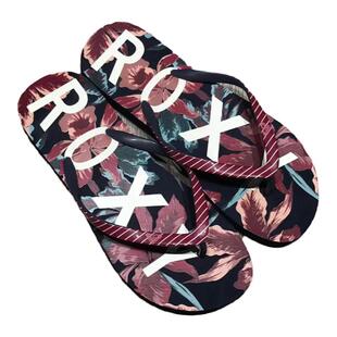 粉花蓝底撞色带度假风拉满ROXY专柜女士泡沫平底潮牌超轻人字拖