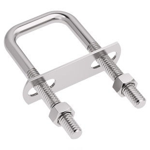 304不锈钢直角U型螺丝加螺母套装加长U形螺栓卡扣方管卡夹固定件