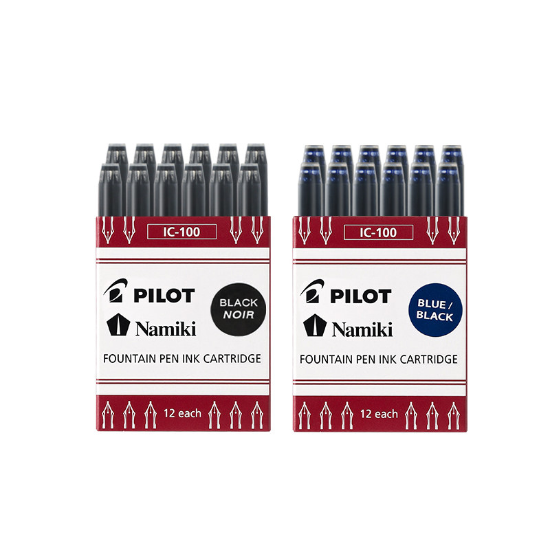 日本pilot百乐钢笔墨胆笑脸钢笔78g/74/贵妃钢笔可替换墨水非碳素墨囊蓝黑IC-50/100大容量