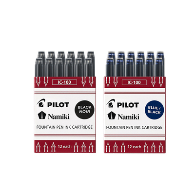 日本pilot百乐钢笔墨胆笑脸钢笔78g/74/贵妃钢笔可替换墨水非碳素墨囊蓝黑IC-50/100大容量