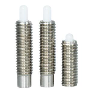 PJLK弹簧柱塞不锈钢定位柱THLK树脂前端弹顶伸缩轻载型螺纹销PJG