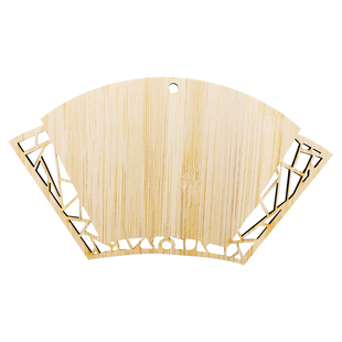 空白竹制镂空古扇书签手工DIY掐丝珐琅景泰蓝底板材料定制刻字