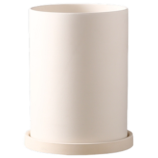 陶瓷素烧胚透气吸水陶土花盆北欧简约可画画大号绿植虎皮兰鲜花盆