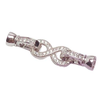 s925纯银8字双圈搭扣圆珠扣