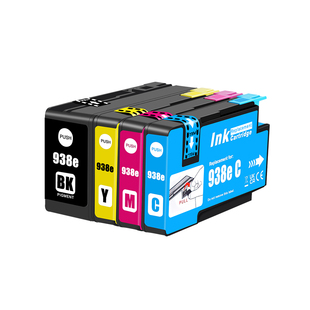 适用HP惠普打印机墨盒9720 938e/XL专用9730 9110 9120黑彩色9130 9132 9125打印机补充液四色非原装通用墨汁