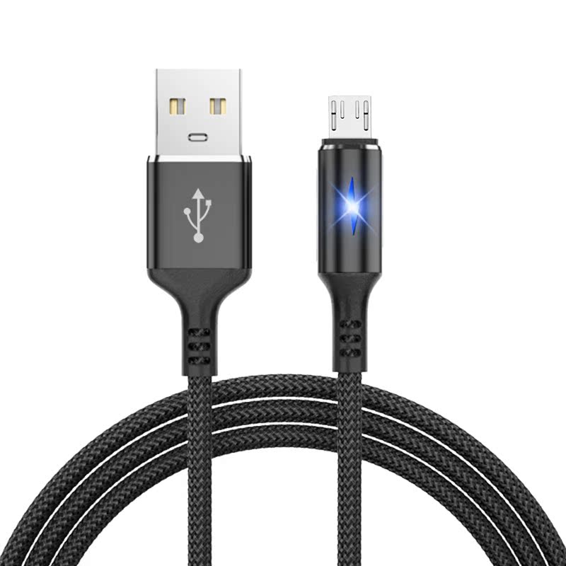 安卓数据线快充micro usb闪充通用充电线器适用vivo小米oppo华为荣耀三星魅族手机单头加长2米原充电宝装正品