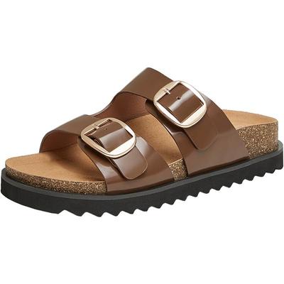 天美意复古厚底人鱼勃肯拖鞋女外穿凉拖海边度假休闲凉鞋夏季新款