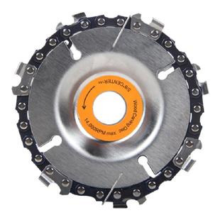 100角磨机链条锯片切割片茶台雕刻刀片木工125MM链条盘开槽圆锯片