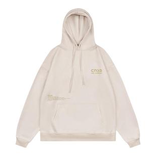 FEAROM基础印花麂皮绒袋鼠兜连帽卫衣男国潮牌宽松休闲情侣上衣