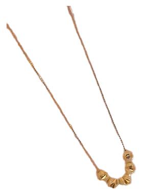 钛钢五福临门转运珠项链女