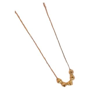 五福临门转运珠项链女2022年新款潮气质高级感小众轻奢锁骨链钛钢